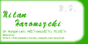 milan haromszeki business card